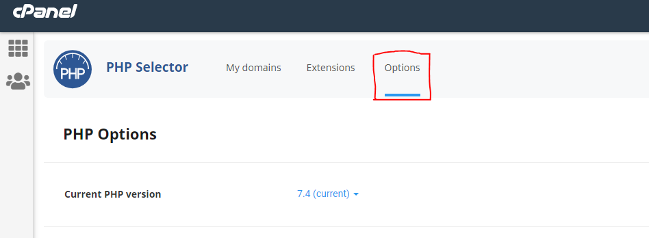 php options bluehosting.pk
